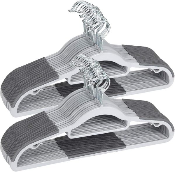 Heavy-Duty Plastic Hangers with Non-Slip Pads